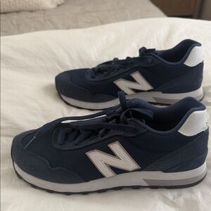 New Balance Kids' Navy and White Sneakers